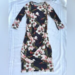 Bluebelle Maternity Floral Bodycon Dress Size 8 Medium VGUC